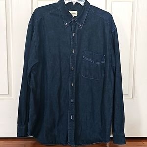 Men's Large Eddie Bauer Denim Button Down